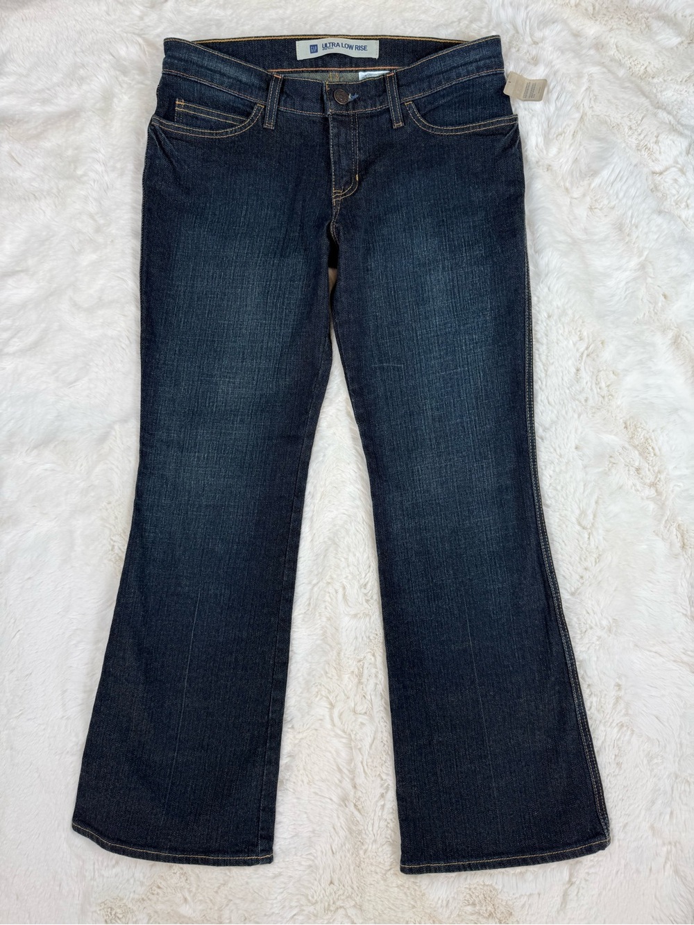 ✨ NWT DEADSTOCK VINTAGE GAP ULTRA LOW RISE HIP HUGGER FLARED JEANS SIZE 8 ✨